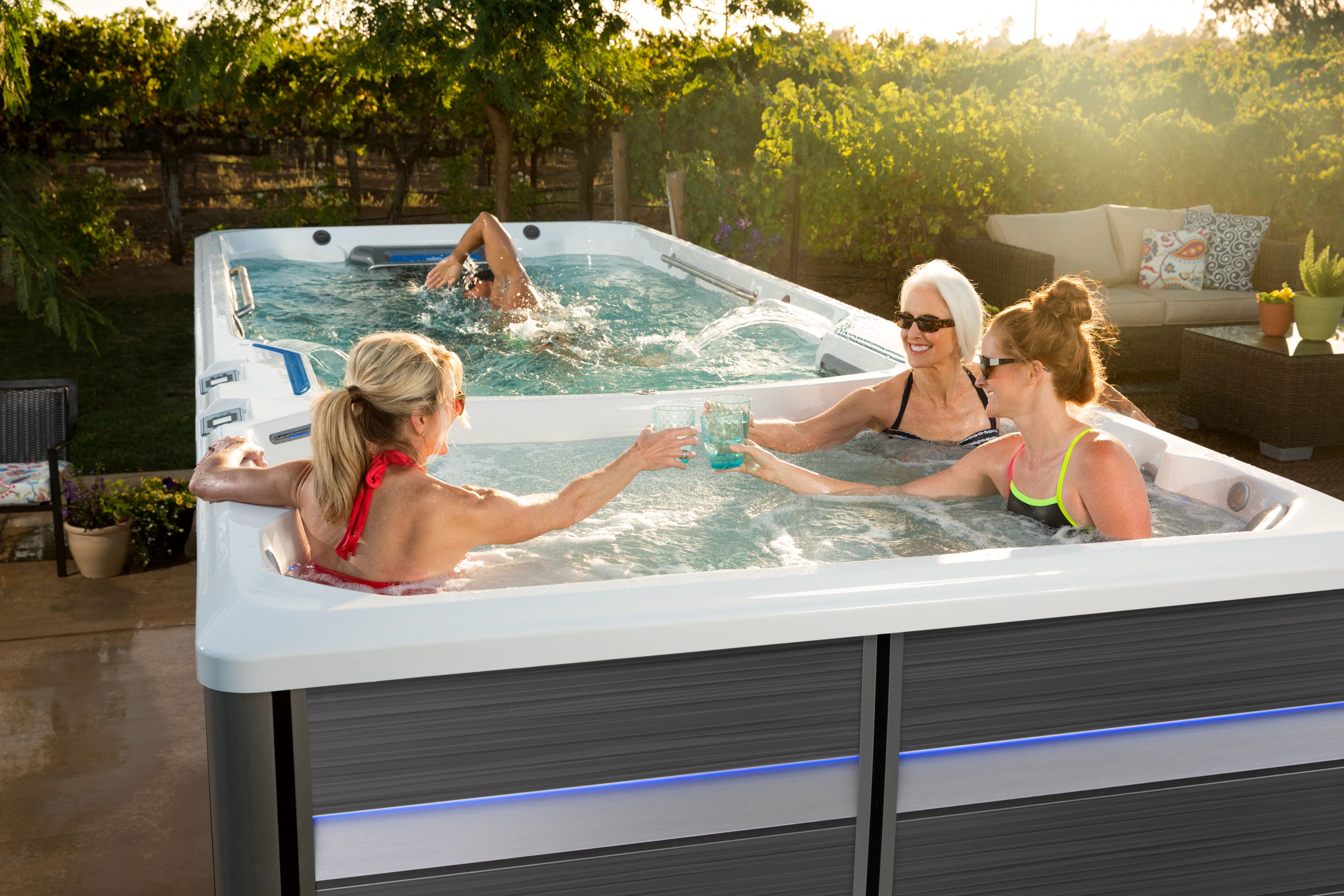 Hot Tub and Swim Spa In One