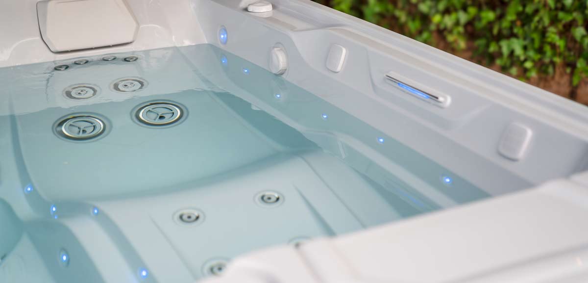 Crysal clear water in a Hot Spring hot tub