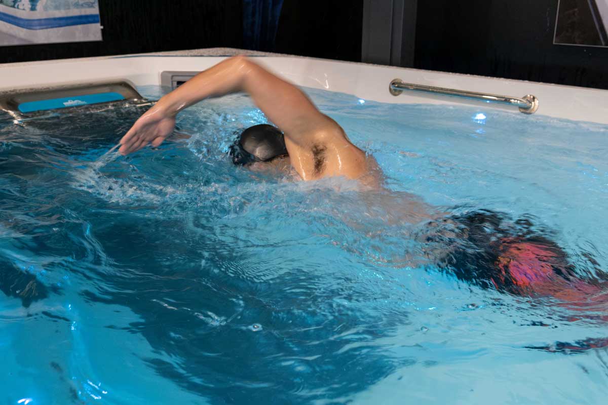 Swimmer in Endless Pool