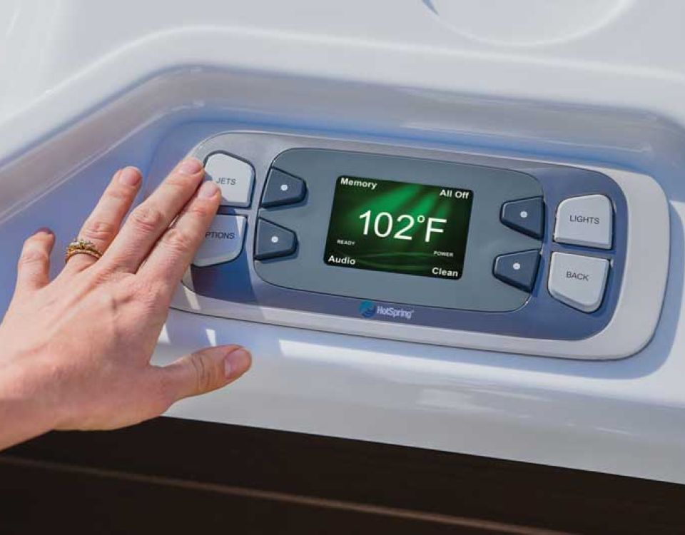 Hot tub LCD control panel