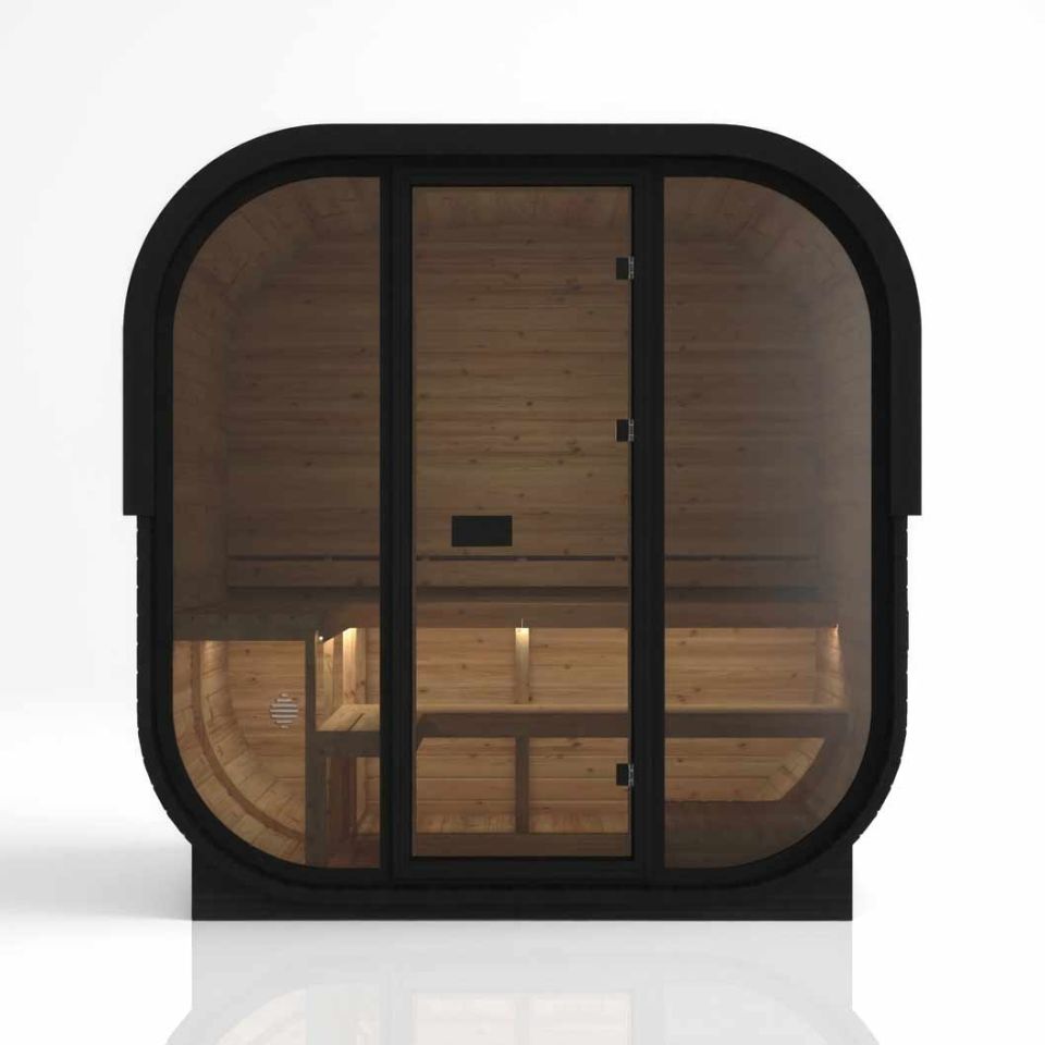 A hekla cube 250 nero outdoor sauna