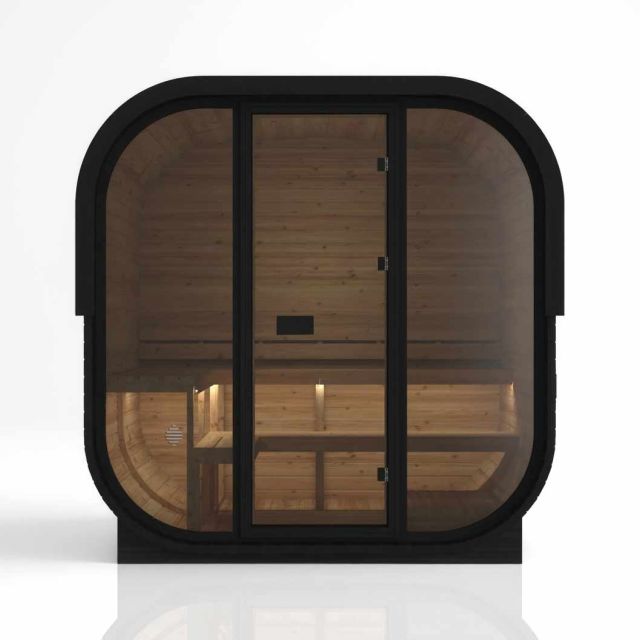 A hekla cube 250 nero outdoor sauna