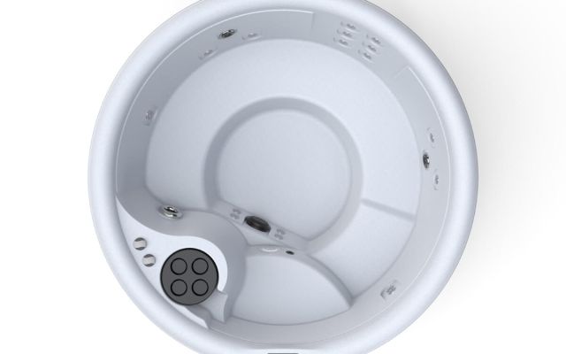 freeflow hot tub in sand brown