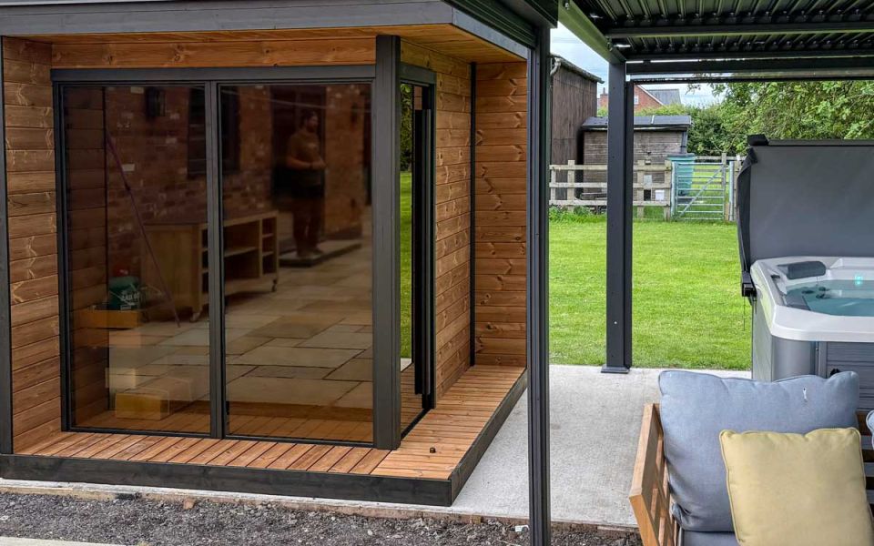 hekla sauna installation garden