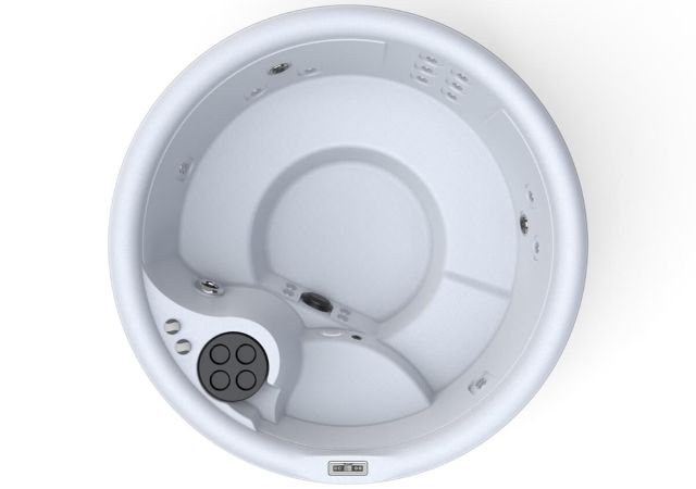Overhead view of Freeflow Aptos hot tub