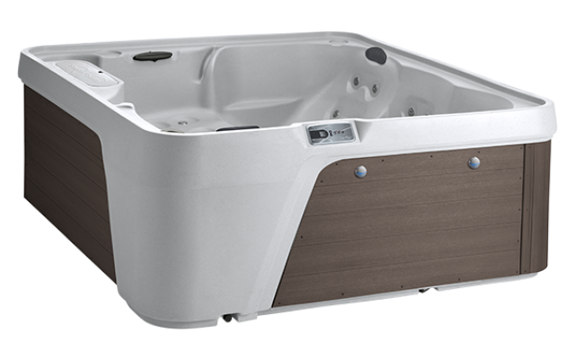 Arctic White Shell, Brown Cabinet