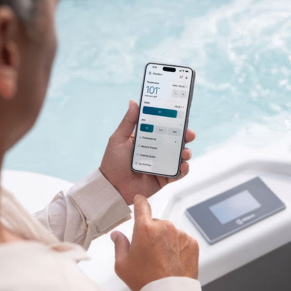 Using the dosing controls in the HotSpring App