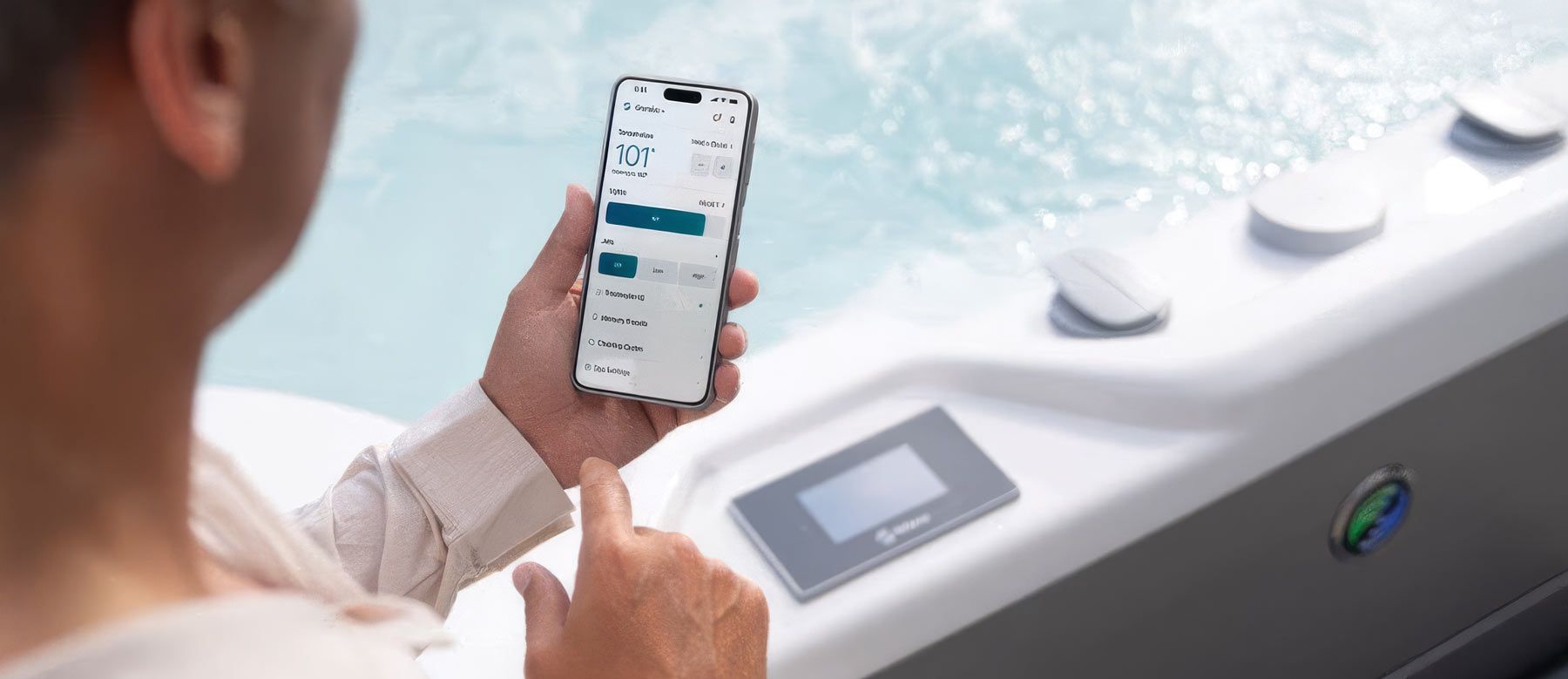Using the dosing controls in the HotSpring App