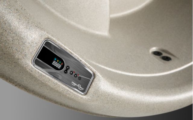 freeflow hot tub in sand brown
