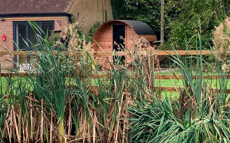 sauna barrell installation