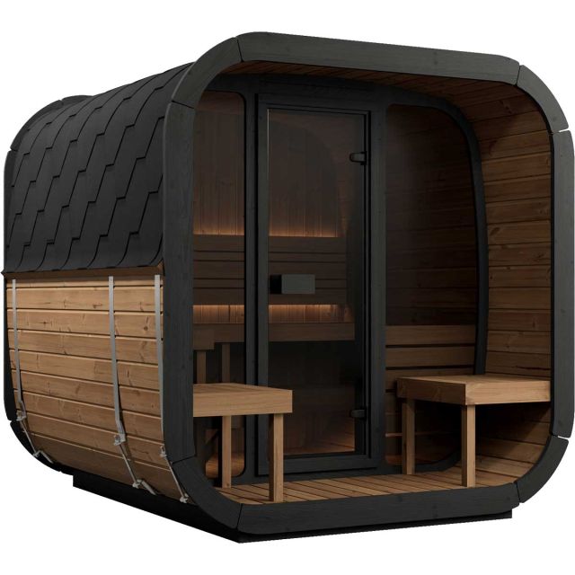 A Yakia 200 L outdoor sauna