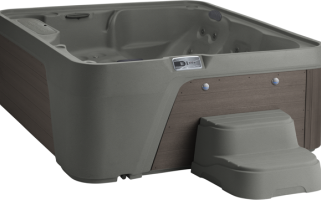 Taupe Shell, Brown Cabinet