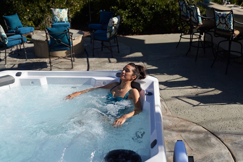 Woman in Hot tub