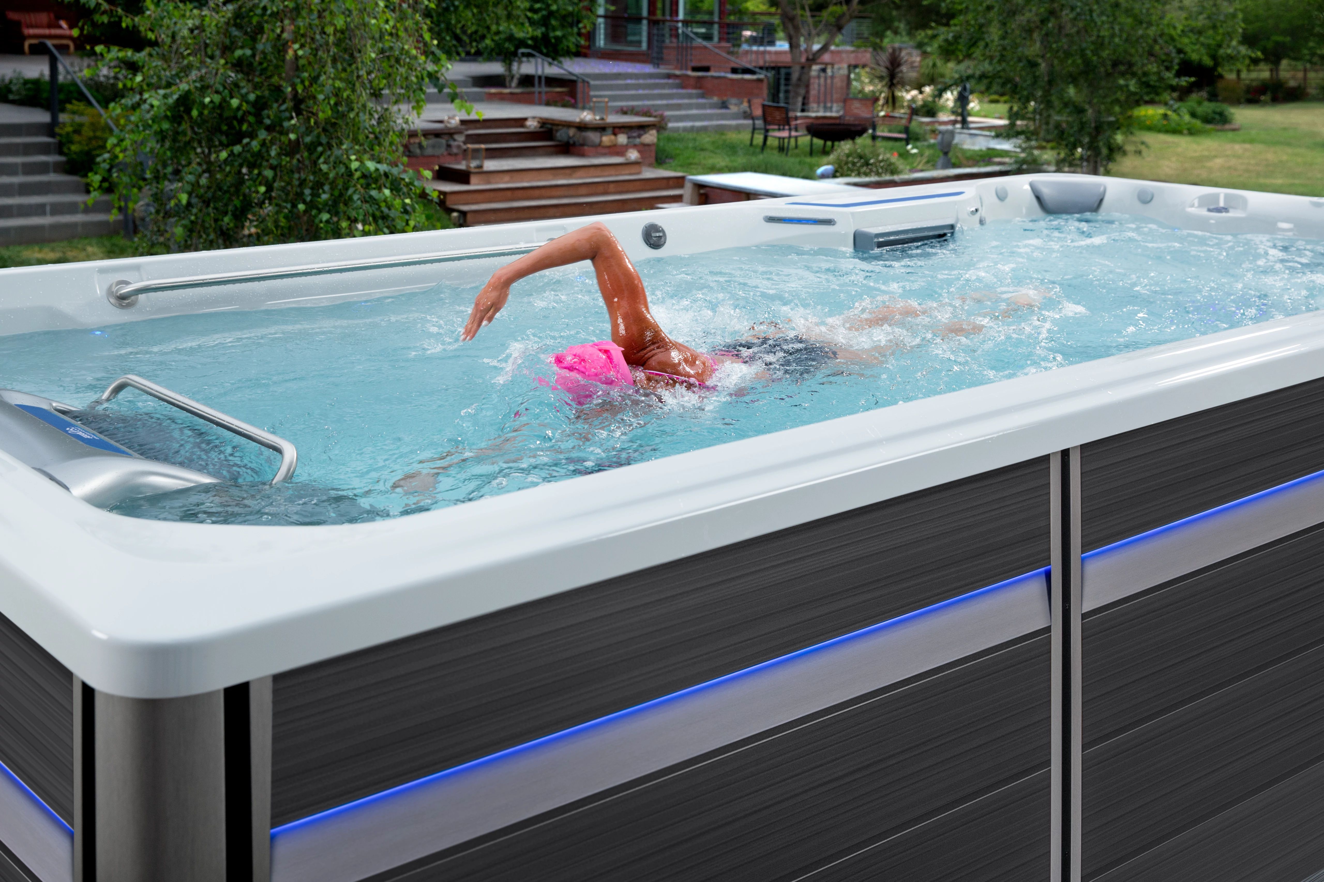 Swimmer in Swim Spa