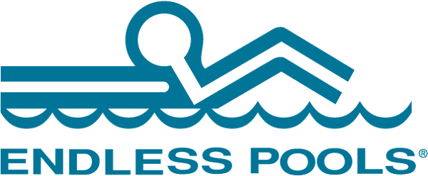 The logo for Endless Pools, which shows a stylised figure swimming in water.