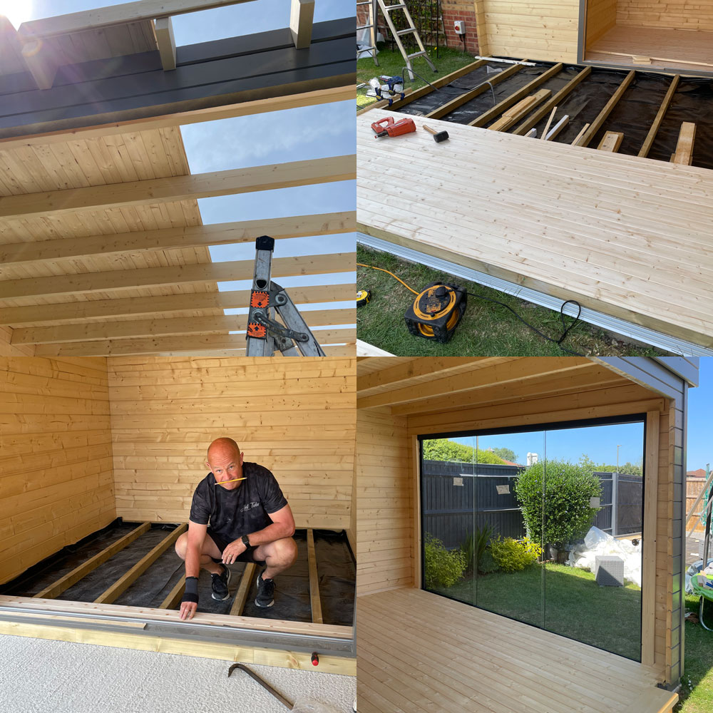 A montage of four images showing the different stages of one of our Lugarde builds.